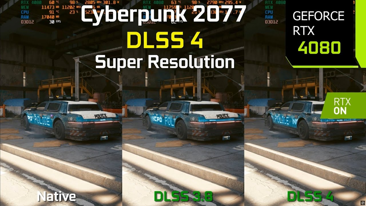 Cyberpunk 2077 DLSS 3.8 vs DLSS 4 Comparison - Massive Image Quality Improvement | RTX 4080