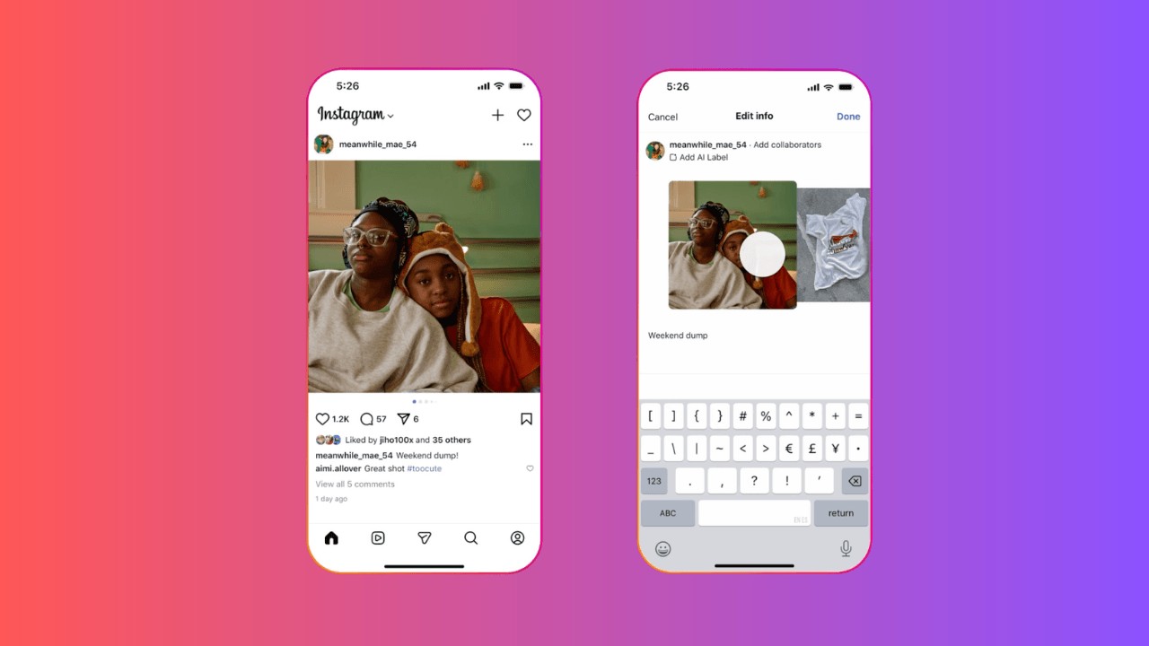 Instagram carousel düzenleme