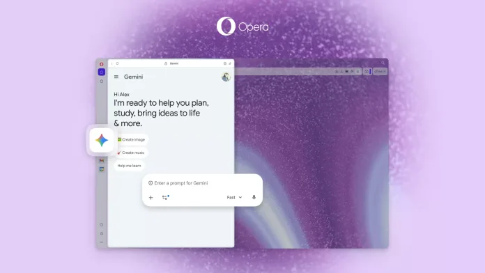 Opera One Gemini entegrasyonu