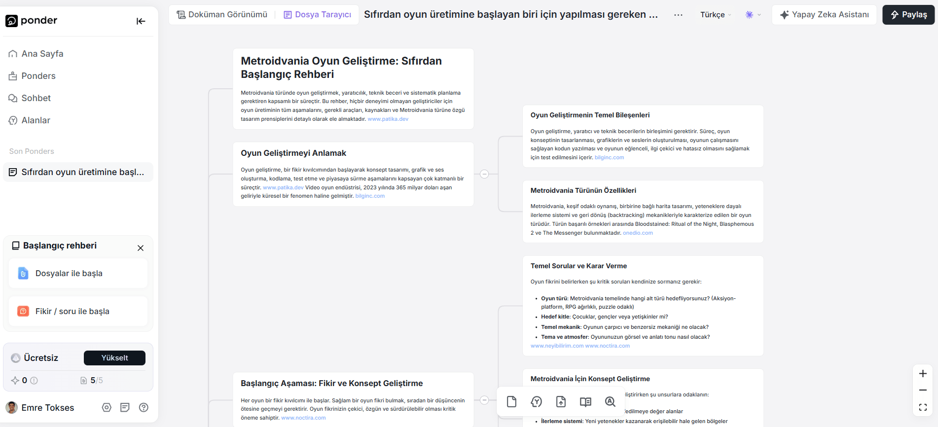Yapay Zeka Destekli Düşünce ve Bilgi Geliştirme Alanı: Ponder 2 Ponder