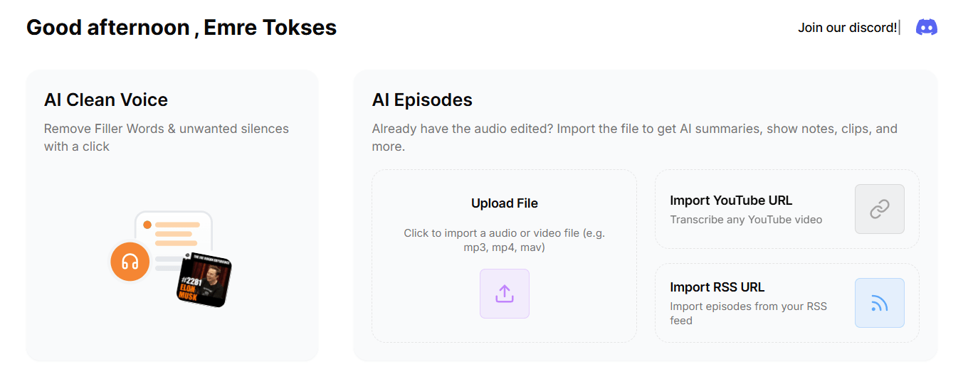 yapay zeka podcast platformu