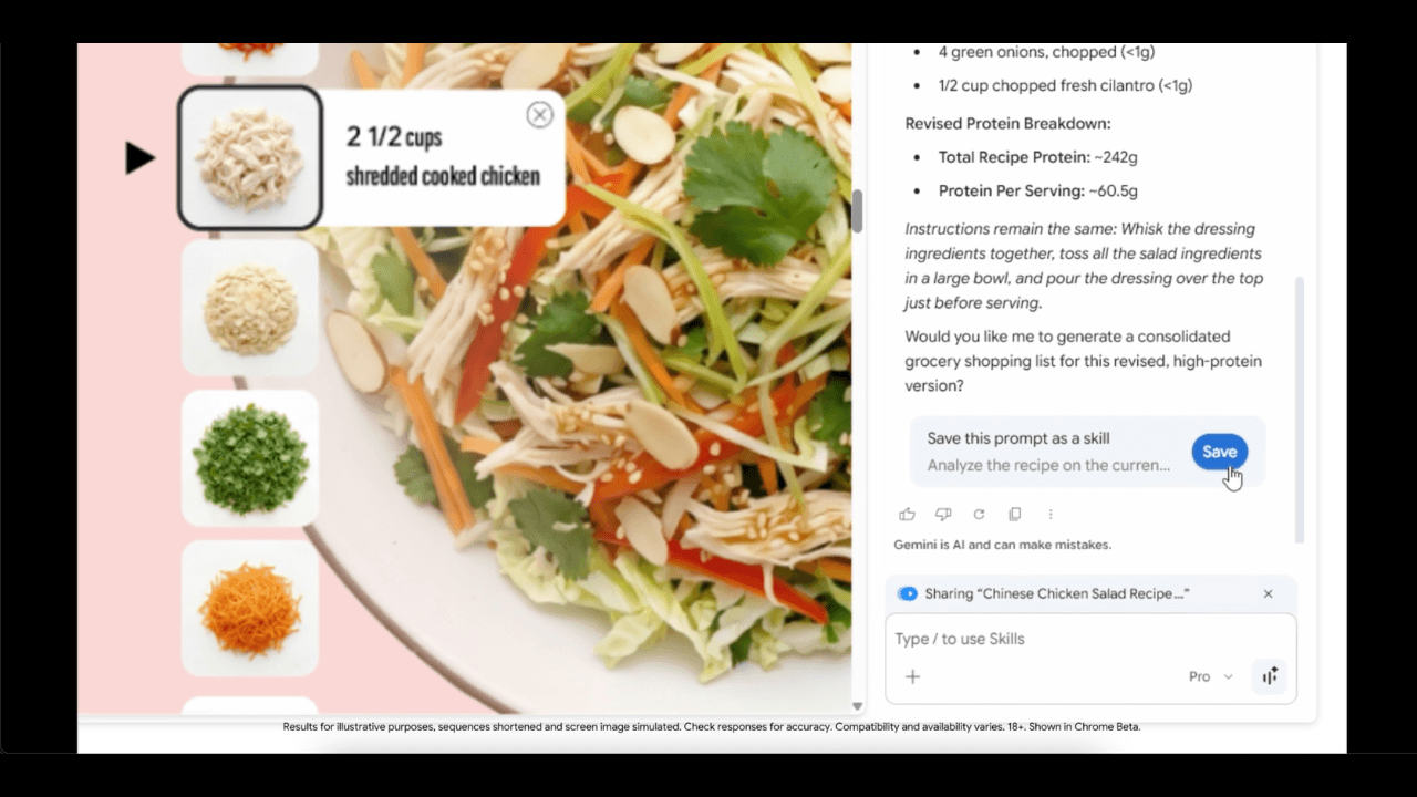 Google Chrome'da Devrim: Gemini Destekli Yeni Skills Özelliğiyle 7 Kat Daha Hızlı İş Akışları Chrome Gemini Skills