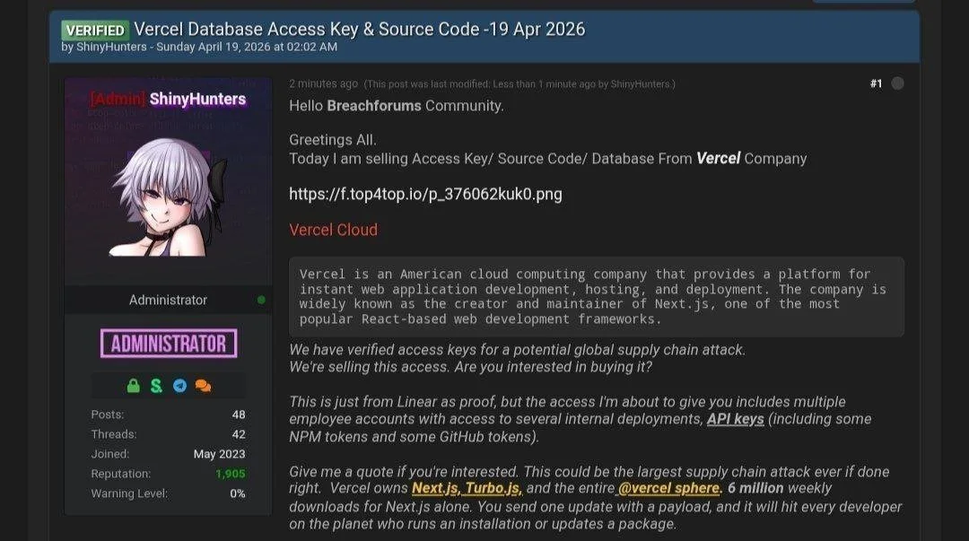 Vercel siber saldırı