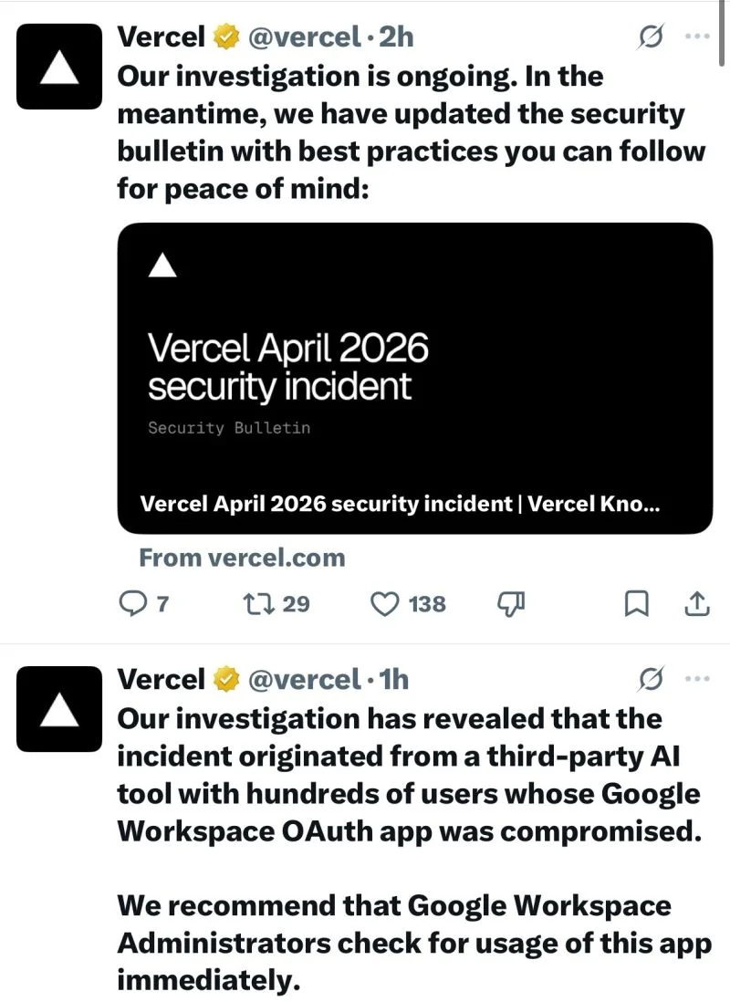 Vercel siber saldırı