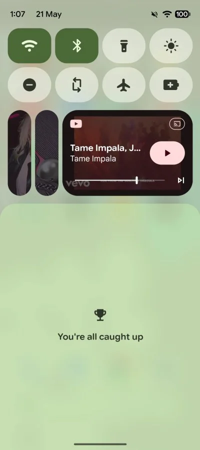 Android 17 medya arayüzü
