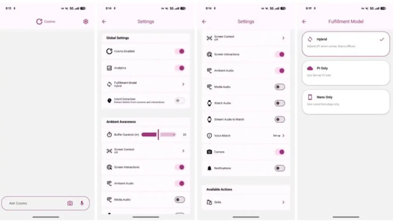 Android COSMO yapay zeka