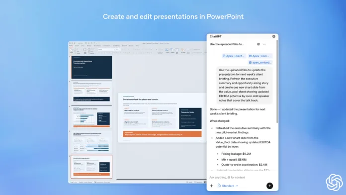 Microsoft PowerPoint ChatGPT entegrasyonu