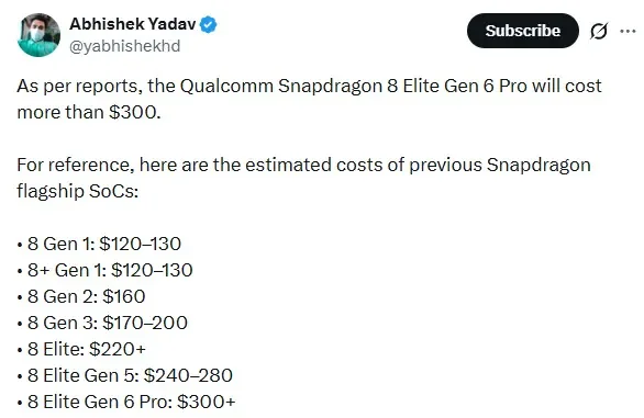 Snapdragon 8 Elite Gen 6 Pro